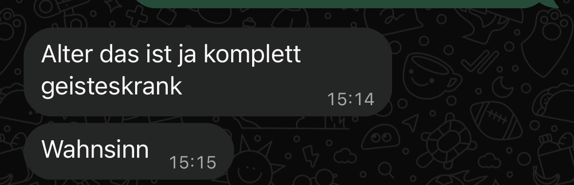 WhatsApp-Kundenrückmeldung: Begeisterte Reaktion auf die Ergebnisse